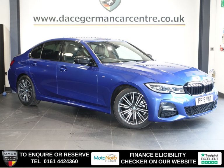 Used 2019 BLUE BMW 3 SERIES Saloon 2.0 320i M Sport Saloon 4dr Petrol Auto Euro 6 (s/s) (184 ps) PETROL (reg. 2019-05-30) (Automatic) for sale in Stockport