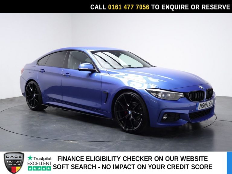 Used 2019 BLUE BMW 4 SERIES GRAN COUPE Hatchback 2.0 420i GPF M Sport Hatchback 5dr Petrol Auto Euro 6 (s/s) (184 ps) PETROL (reg. 2019-04-30) (Automatic) for sale in Stockport