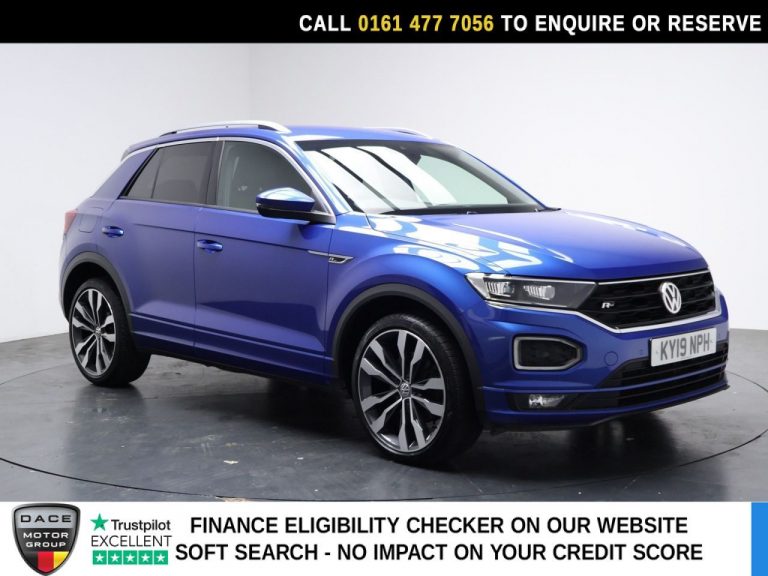 Used 2019 BLUE VOLKSWAGEN T-ROC SUV 1.5 TSI GPF EVO R-Line SUV 5dr Petrol DSG Euro 6 (s/s) (150 ps) PETROL (reg. 2019-07-10) (Automatic) for sale in Stockport
