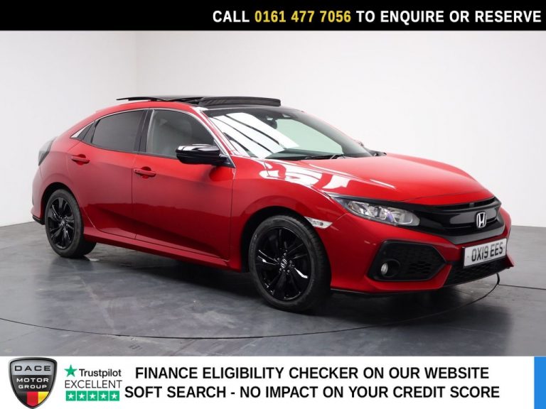 Used 2019 RED HONDA CIVIC Hatchback 1.0 VTEC Turbo EX Hatchback 5dr Petrol CVT Euro 6 (s/s) (126 ps) PETROL (reg. 2019-07-17) (Automatic) for sale in Stockport