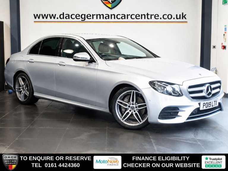 Used 2019 SILVER MERCEDES-BENZ E-CLASS Saloon 2.0 E200 AMG Line Saloon 4dr Petrol G-Tronic+ Euro 6 (s/s) (184 ps) PETROL (reg. 2019-05-28) (Automatic) for sale in Stockport