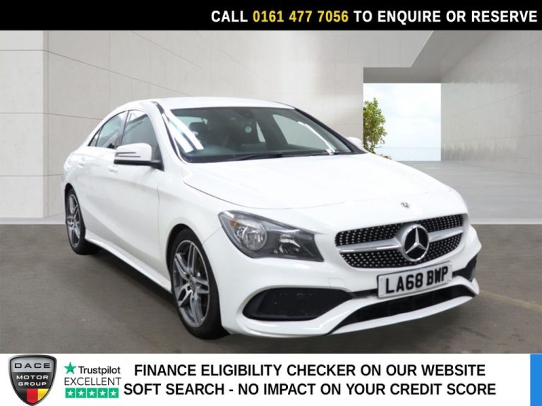 Used 2019 WHITE MERCEDES-BENZ CLA Saloon 1.6 CLA180 AMG Line Edition Coupe 4dr Petrol 7G-DCT Euro 6 (s/s) (122 ps) PETROL (reg. 2019-01-18) (Automatic) for sale in Stockport