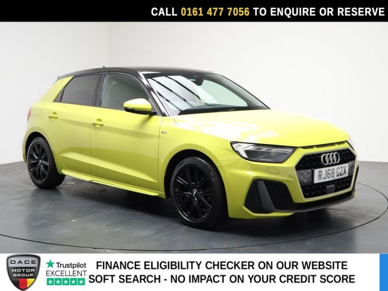 Used 2019 YELLOW AUDI A1 Hatchback 1.0 TFSI 30 S line Sportback 5dr Petrol S Tronic Euro 6 (s/s) (116 ps) PETROL (reg. 2019-01-11) (Automatic) for sale in Stockport