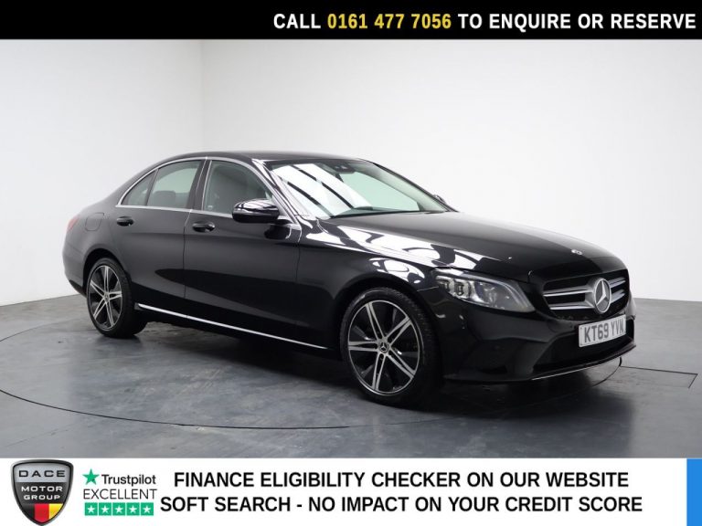 Used 2020 BLACK MERCEDES-BENZ C-CLASS Saloon 1.5 C200 MHEV EQ Boost Sport Saloon 4dr Petrol G-Tronic+ Euro 6 (s/s) (198 ps) PETROL (reg. 2020-01-14) (Automatic) for sale in Stockport