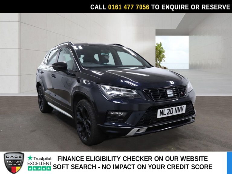 Used 2020 BLACK SEAT ATECA SUV 2.0 TSI FR Black Edition SUV 5dr Petrol DSG 4Drive Euro 6 (s/s) (190 ps) PETROL (reg. 2020-06-29) (Automatic) for sale in Stockport