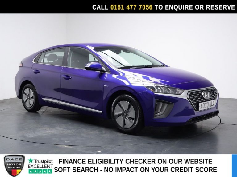 Used 2020 BLUE HYUNDAI IONIQ Hatchback 1.6 h-GDi Premium Hatchback 5dr Petrol Hybrid DCT Euro 6 (s/s) (141 ps) PETROL HYBRID (reg. 2020-10-31) (Automatic) for sale in Stockport