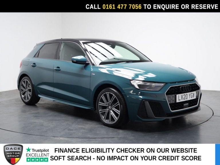 Used 2020 GREEN AUDI A1 Hatchback 1.0 TFSI 30 S line Sportback 5dr Petrol S Tronic Euro 6 (s/s) (116 ps) PETROL (reg. 2020-03-14) (Automatic) for sale in Stockport