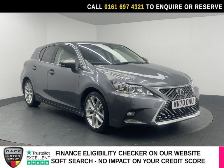 Used 2020 GREY LEXUS CT Hatchback 1.8 200h Hatchback 5dr Petrol Hybrid E-CVT Euro 6 (s/s) (136 ps) PETROL HYBRID (reg. 2020-09-30) (Automatic) for sale in Stockport