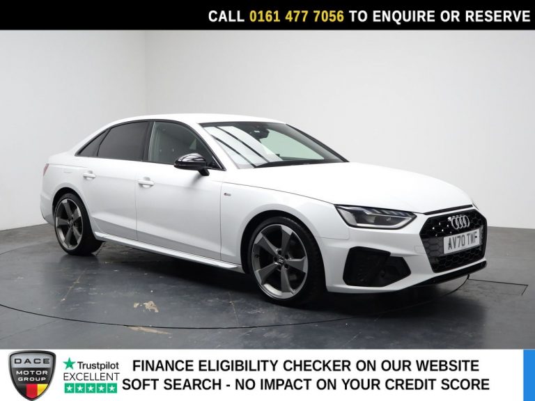 Used 2020 WHITE AUDI A4 Saloon 2.0 TFSI 35 Black Edition Saloon 4dr Petrol S Tronic Euro 6 (s/s) (150 ps) PETROL (reg. 2020-12-10) (Automatic) for sale in Stockport