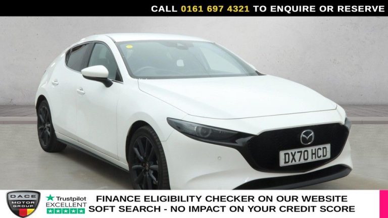Used 2020 WHITE MAZDA MAZDA3 Hatchback 2.0 SKYACTIV-G MHEV GT Sport Hatchback 5dr Petrol Auto Euro 6 (s/s) (122 ps) PETROL (reg. 2020-09-18) (Automatic) for sale in Stockport
