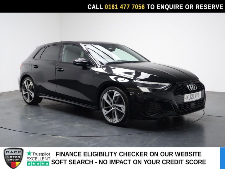 Used 2021 BLACK AUDI A3 Hatchback 1.5 TFSI 35 Edition 1 Sportback 5dr Petrol S Tronic Euro 6 (s/s) (150 ps) PETROL (reg. 2021-07-28) (Automatic) for sale in Stockport