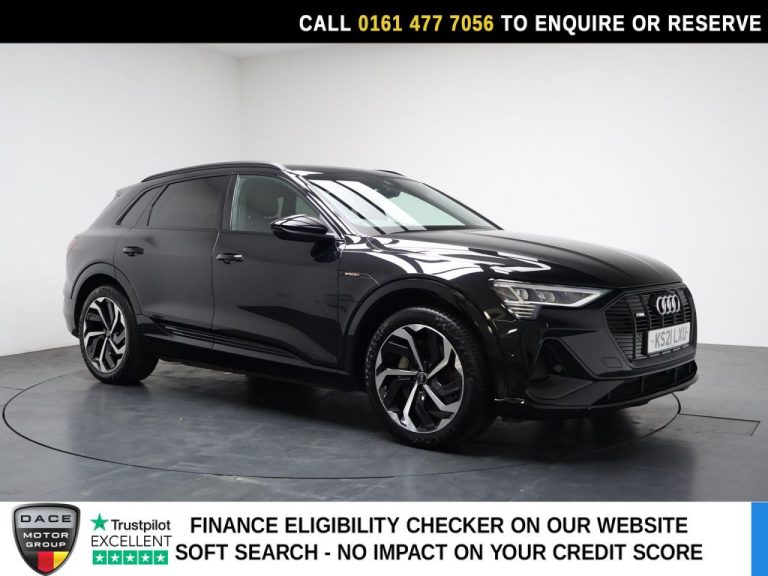 Used 2021 BLACK AUDI E-TRON SUV 50 Black Edition SUV 5dr Electric Auto quattro 71.2kWh (313 ps) ELECTRIC (reg. 2021-06-04) (Automatic) for sale in Stockport