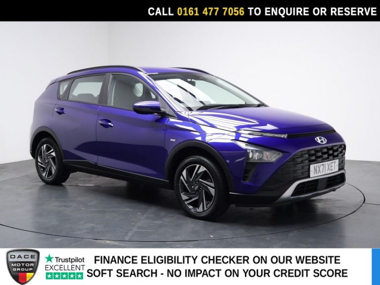 Used 2021 BLUE HYUNDAI BAYON SUV 1.0 T-GDi MHEV SE Connect SUV 5dr Petrol Hybrid DCT Euro 6 (s/s) (100 ps) PETROL HYBRID (reg. 2021-09-24) (Automatic) for sale in Stockport