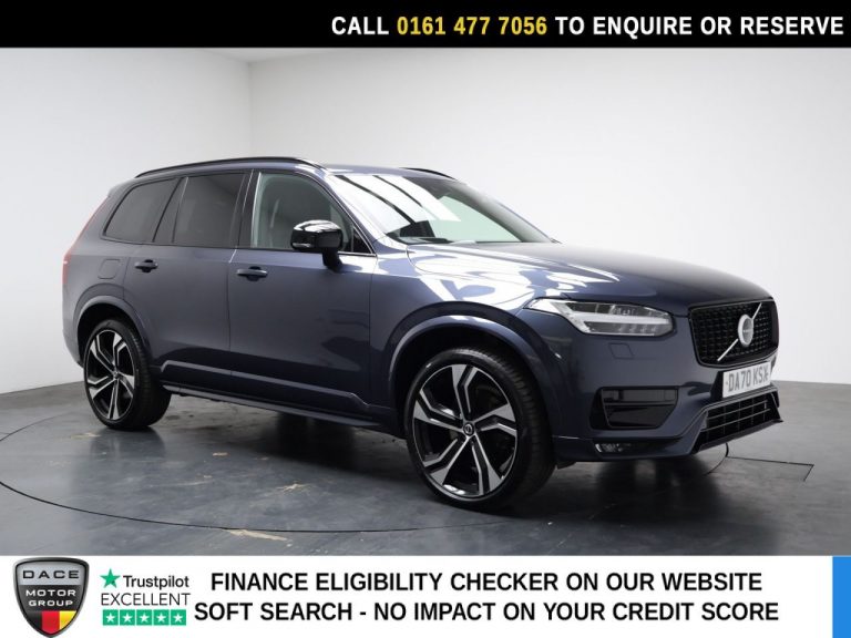Used 2021 BLUE VOLVO XC90 SUV 2.0 B5 MHEV R-Design Pro SUV 5dr Diesel Hybrid Auto 4WD Euro 6 (s/s) (235 ps) DIESEL HYBRID (reg. 2021-02-15) (Automatic) for sale in Stockport