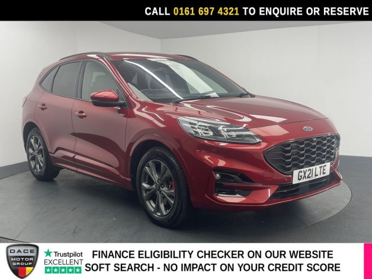 Used 2021 RED FORD KUGA SUV 2.5 EcoBoost Duratec 14.4kWh ST-Line First Edition SUV 5dr Petrol Plug-in Hybrid CVT Euro 6 (s/s) (225 ps) PETROL PLUG-IN HYBRID (reg. 2021-03-19) (Automatic) for sale in Stockport