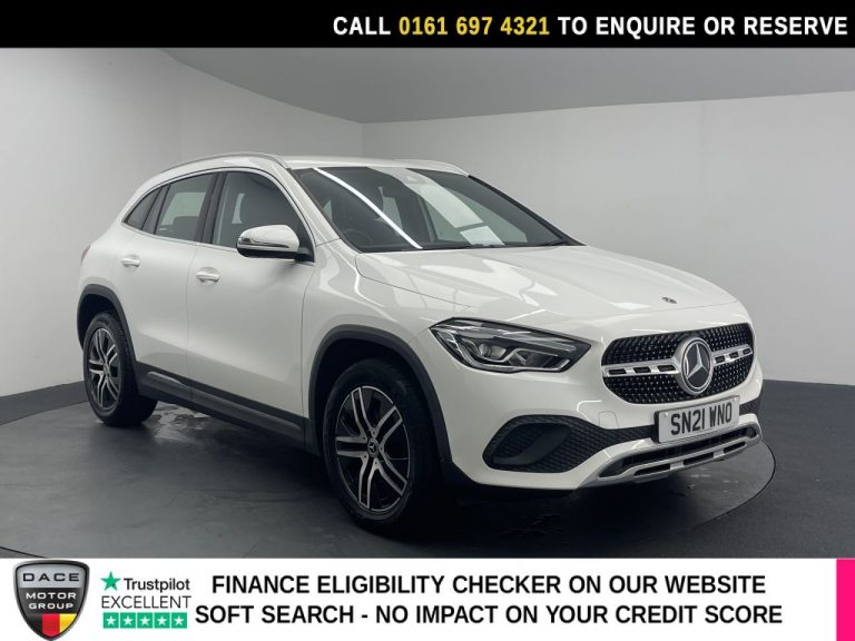 Used 2021 WHITE MERCEDES-BENZ GLA SUV 1.3 GLA200 Sport SUV 5dr Petrol 7G-DCT Euro 6 (s/s) (163 ps) PETROL (reg. 2021-05-07) (Automatic) for sale in Stockport