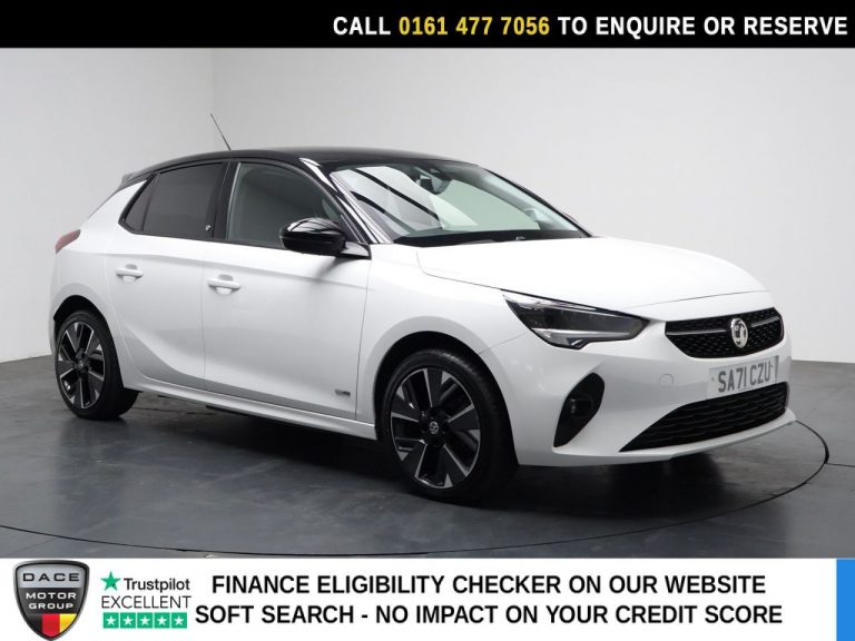 Used 2021 WHITE VAUXHALL Corsa Electric Hatchback 50kWh Griffin Hatchback 5dr Electric Auto (7.4Kw Charger) (136 ps) ELECTRIC (reg. 2021-09-24) (Automatic) for sale in Stockport