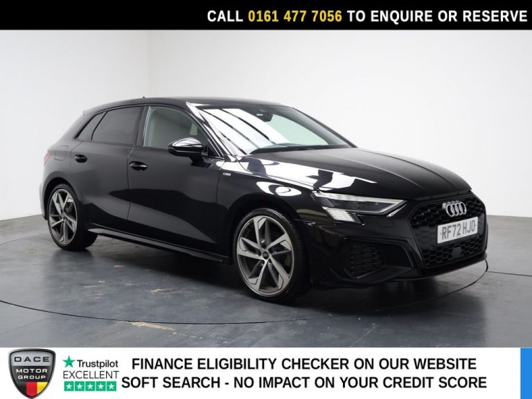 Used 2022 BLACK AUDI A3 Hatchback 1.5 TFSI 35 Edition 1 Sportback 5dr Petrol S Tronic Euro 6 (s/s) (150 ps) PETROL (reg. 2022-12-30) (Automatic) for sale in Stockport