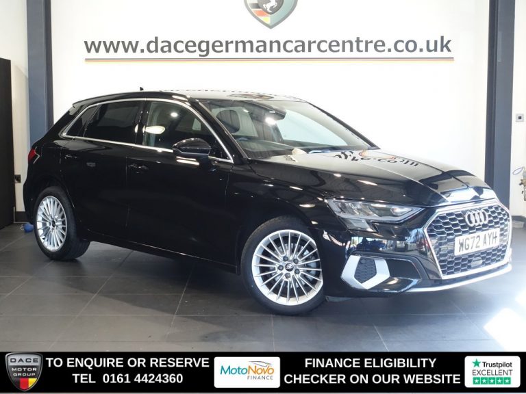 Used 2022 BLACK AUDI A3 Hatchback 2.0 TDI 35 Sport Sportback 5dr Diesel S Tronic Euro 6 (s/s) (150 ps) DIESEL (reg. 2022-11-22) (Automatic) for sale in Stockport