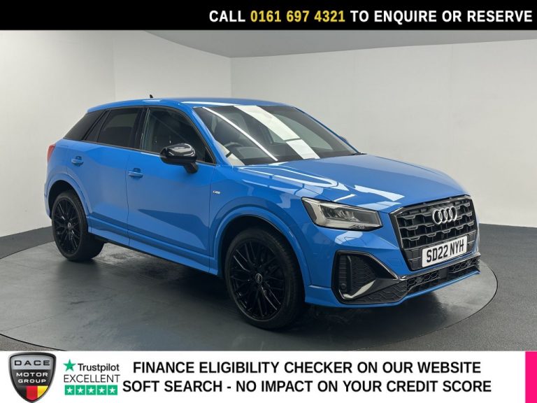 Used 2022 BLUE AUDI Q2 SUV 1.5 TFSI CoD 35 Black Edition SUV 5dr Petrol S Tronic Euro 6 (s/s) (150 ps) PETROL (reg. 2022-04-23) (Automatic) for sale in Stockport