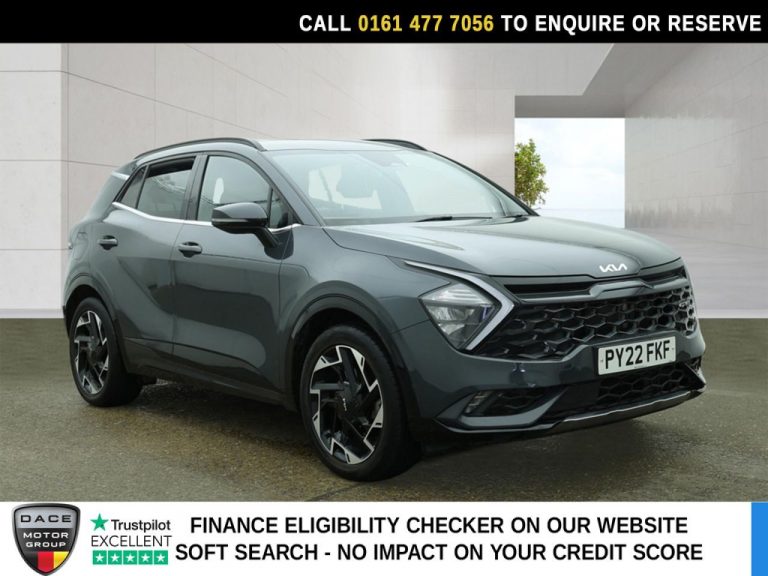 Used 2022 GREY KIA SPORTAGE SUV 1.6 T-GDi 13.8kWh GT-Line SUV 5dr Petrol Plug-in Hybrid Auto AWD Euro 6 (s/s) (261 bhp) PETROL PLUG-IN HYBRID (reg. 2022-06-28) (Automatic) for sale in Stockport