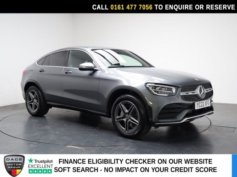 Used 2022 GREY MERCEDES-BENZ GLC SUV 2.0 GLC300h MHEV AMG Line Coupe 5dr Petrol Hybrid G-Tronic+ 4MATIC Euro 6 (s/s) (272 ps) PETROL HYBRID (reg. 2022-06-20) (Automatic) for sale in Stockport