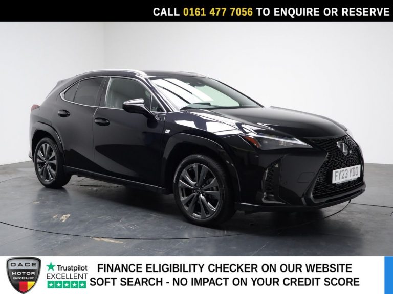 Used 2023 BLACK LEXUS UX SUV 2.0 250h F Sport SUV 5dr Petrol Hybrid E-CVT Euro 6 (s/s) (184 ps) PETROL HYBRID (reg. 2023-04-21) (Automatic) for sale in Stockport