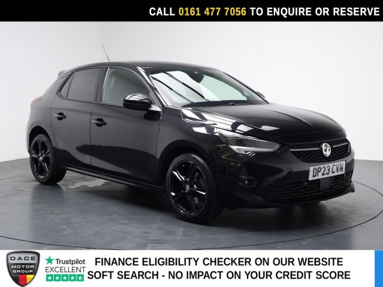 Used 2023 BLACK VAUXHALL CORSA Hatchback 1.2 Turbo GS Hatchback 5dr Petrol Auto Euro 6 (s/s) (130 ps) PETROL (reg. 2023-06-30) (Automatic) for sale in Stockport