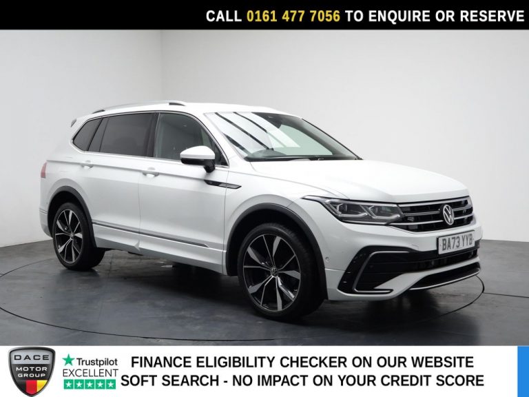 Used 2023 WHITE VOLKSWAGEN TIGUAN ALLSPACE SUV 1.5 TSI R-Line SUV 5dr Petrol DSG Euro 6 (s/s) (150 ps) PETROL (reg. 2023-09-23) (Automatic) for sale in Stockport